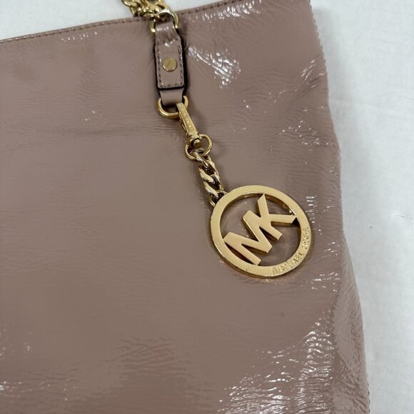Michael Kors Pink Leather Gold Chain Shoulder Bag - Picture 3 of 13